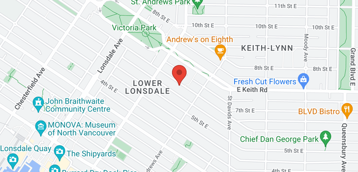 map of 1 247 E 6TH STREET